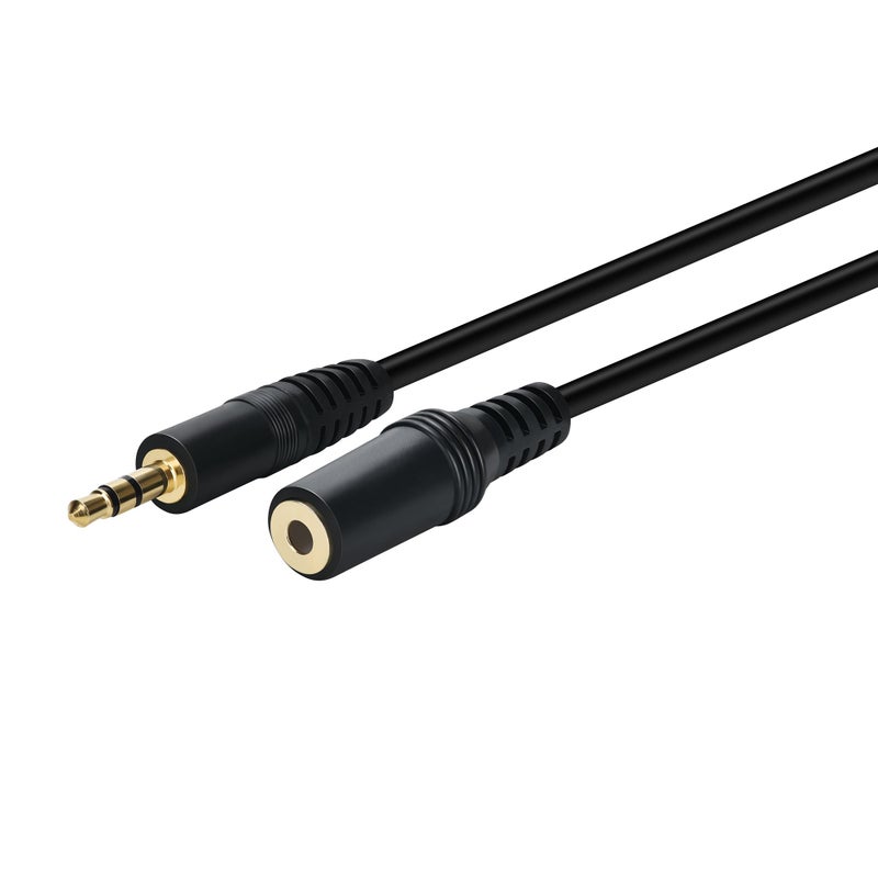 PASOW 3.5mm Stereo Male to Female Extension Audio Cable Cord (60 Feet) - Image 1